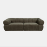 The Rounded Arm Sofa is crafted with a sturdy wood and plywood frame, providing a solid foundation and lasting durability. The non-woven fabric upholstery in a stunning olive green adds a touch of opulence while enhancing the sofa’s plush comfort.