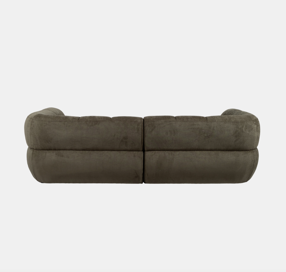 The Rounded Arm Sofa is crafted with a sturdy wood and plywood frame, providing a solid foundation and lasting durability. The non-woven fabric upholstery in a stunning olive green adds a touch of opulence while enhancing the sofa’s plush comfort.