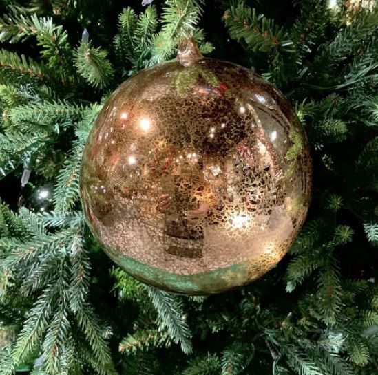 Enhance your holiday decor with our 150mm Hand Blown Top Glass Ornament in Mercury Vintage Gold. This exquisite ornament features a stunning hand-blown design that reflects a rich, vintage gold hue, creating a warm and inviting glow. Its generous size makes it a striking focal point on your Christmas tree or as part of a festive arrangement. Perfect for adding a touch of elegance and charm, this ornament is not just a decoration but a cherished keepsake that brings timeless beauty to your seasonal celebrati