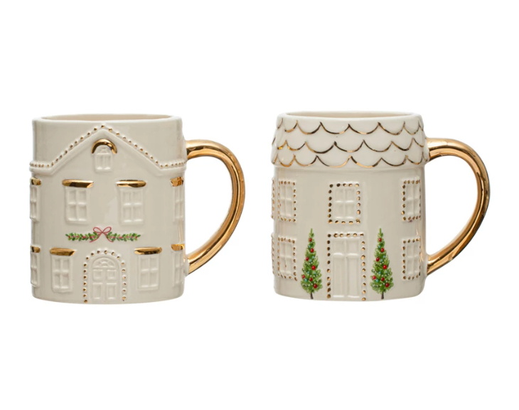 Indulge in a touch of artisanal charm with our 16 oz. Hand-Painted Stoneware House Mug. Available in 2 styles. Featuring exquisite hand-painted designs with a vibrant multi-color palette, this mug is a celebration of craftsmanship and style.