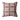 This square pillow is a showcase of craftsmanship, with its beautiful embroidery in metallic gold thread creating a captivating pattern. The natural and burgundy color palette brings warmth and depth, while the blanket stitch edge adds a handcrafted touch.