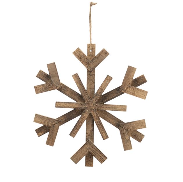 Make the most of your Christmas tree decorating with a snowflake ornament. This ornament is made from strong fir wood and adds nice color to your decor arrangement.