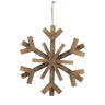 Make the most of your Christmas tree decorating with a snowflake ornament. This ornament is made from strong fir wood and adds nice color to your decor arrangement.