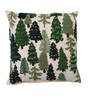 This enchanting cotton throw pillow features an intricate forest scene with embroidery, French knots, and pops of holiday color. Celebrate the holidays in style with our charming collection of holiday throw pillows, featuring cozy designs from classic motifs to modern patterns, and luxurious materials to create a warm and inviting atmosphere.