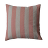 This pink and natural cotton and linen striped pillow is a classic and cozy addition to any space. It features a simple and elegant striped pattern with horizontal stripes of different widths, creating contrast and interest. The pillow is made of a rich, smooth cotton and linen blend fabric, providing a soft and breathable feel. The polyester fill adds extra support and durability.
