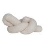 Enhance the home decor with this woven cotton bouclé knot pillow in cream. This pillow features a woven cotton bouclé fabric that creates a soft and cozy feel. The bouclé material is textured and curly, giving the pillow a unique and charming look. The cream color is neutral and elegant and can match any color scheme or theme.