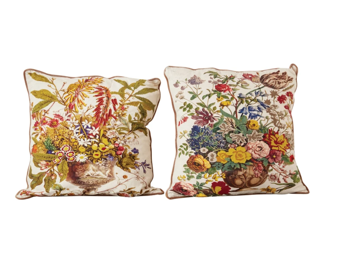 Throw pillows are a brilliant and easy way to change the look of a couch, chair or furniture piece in the home or office. They instantly add personality and depth to any living space. Bring in a sense of the fresh outdoors with these floral pillows while adding a touch of graceful elegance to the room decor.

Available in 2 styles. Each style sold separately.