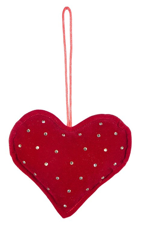 Celebrate the season with our 5.5" red heart hanger made from soft polyester. This charming ornament features a classic heart design, perfect for adding a touch of love and warmth to your holiday décor. Ideal for hanging on trees, wreaths, or as part of festive displays, it effortlessly enhances any space.