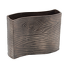 This rectangular aluminum timber wavy vase is a large bright wenge with a delicate curve that gives a new look to any tabletop. Made from pure aluminum, this accent is a long decorative vase with a stylish twist. Adding this piece to your home is a modern statement for the contemporary stylist.