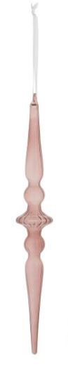 Antique Blush Glass Icicle Ornament