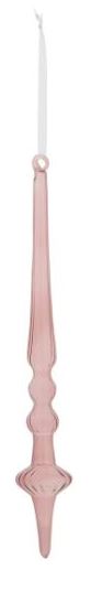 Antique Blush Glass Icicle Ornament