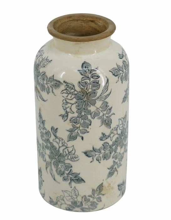 The 10.2 inch&nbsp;Antique Ceramic Flower Vase&nbsp;brings vintage charm to any space with its classic design and beautifully aged finish. Perfect for showcasing fresh blooms or as a standalone decorative piece, this 12-inch vase adds timeless elegance and character to your home decor.