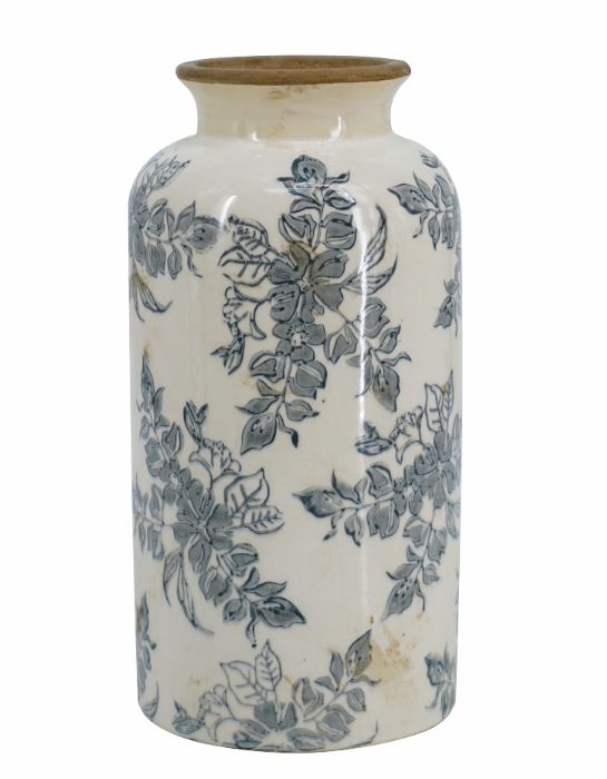 The 10.2 inch&nbsp;Antique Ceramic Flower Vase&nbsp;brings vintage charm to any space with its classic design and beautifully aged finish. Perfect for showcasing fresh blooms or as a standalone decorative piece, this 12-inch vase adds timeless elegance and character to your home decor.