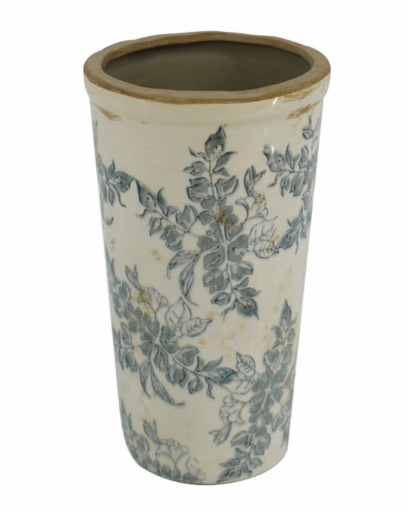 The 9.5 inch&nbsp;Antique Ceramic Flower Vase&nbsp;brings vintage charm to any space with its classic design and beautifully aged finish. Perfect for showcasing fresh blooms or as a standalone decorative piece, this 12-inch vase adds timeless elegance and character to your home decor.