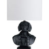 Illuminate your space with a touch of playful elegance with the Beauchamp Whimsical Dog Bust Table Lamp. This unique lamp features a charming dog bust design, adding a whimsical and sophisticated flair to your decor.