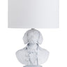 Add a touch of whimsy to your space with the Beauchamp Table Lamp, featuring a charming dog bust dressed in formal attire with a matte white finish. The crisp white linen shade enhances its playful yet sophisticated appeal. Perfect for adding a unique and delightful accent to any room.