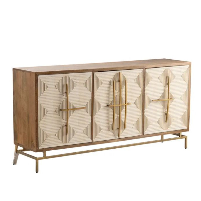 Bengal Manor Rembrandt White Pattern Sideboard