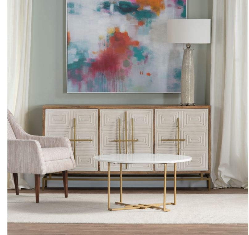Bengal Manor Rembrandt White Pattern Sideboard