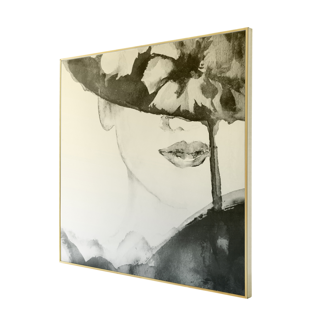With its large square silhouette, black and white colorway and wispy facial details, this wall art piece is sure to strike a conversation between your guests. It will certainly not go unnoticed as a centerpiece in your living room, dining room, hallway, bedroom or kitchen. The neutral black and white hues also ensure that this piece can complement a wide variety of interior styles.