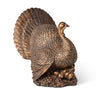 Elevate your holiday gatherings with our stunning Bronze Turkey Centerpiece, measuring 14"L x 12.5"W x 16"H. This beautifully designed piece adds a touch of elegance and warmth to your table setting, making it the perfect focal point for Thanksgiving or fall celebrations.