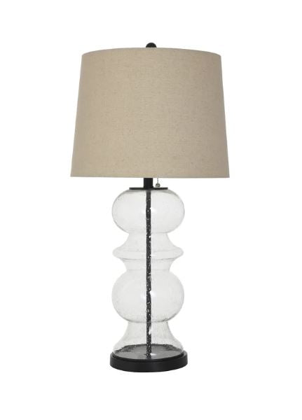 CLEAR SEEDED | Transitional Table Lamp