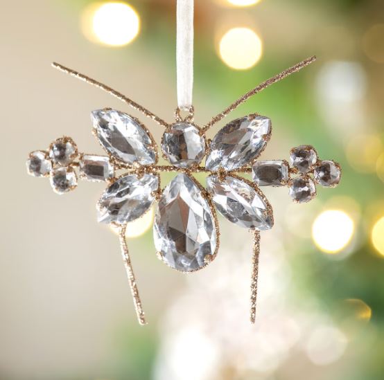 Our Champagne Gem Bee Ornament is a fanciful splendor. This sparkling bee will set your tree abuzz with its faceted jewels and glittering details.