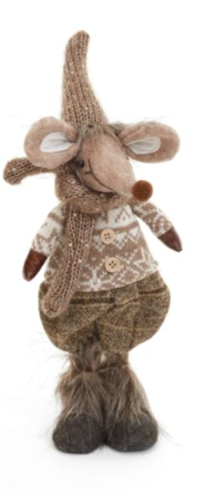 Each mouse stands gracefully, bringing a delightful touch of whimsy to your holiday decor. Perfect for adorning your mantel, shelves, or tabletops, these festive mice add a playful spirit to any setting. With their intricate details and cozy colors, they’re sure to become beloved accents during your holiday celebrations. Bring a bit of magic and cheer to your home with these delightful Christmas companions!