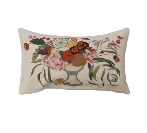 Elevate your decor with our Cotton Lumbar Pillow featuring beautiful embroidery. Designed for both comfort and style, this pillow offers support for your back while adding a touch of sophistication to your sofa or bed.