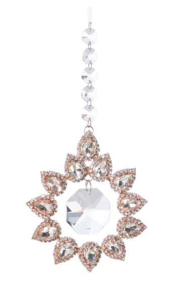 Elevate your holiday decor with our exquisite Crystal Gem Brooch Ornament. This stunning piece features a dazzling array of sparkling crystals that catch the light beautifully, adding a luxurious touch to your Christmas tree. 