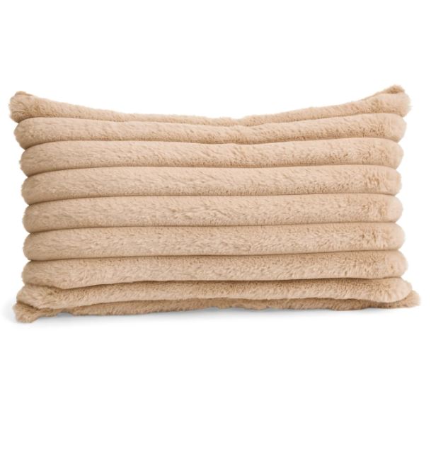 Add a touch of warmth and texture to your decor with our Ribbed Faux Fur Cushions in a cozy camel hue. These luxurious cushions feature a unique ribbed design that enhances their plush, soft feel, making them perfect for snuggling up on chilly evenings. Ideal for your living room, bedroom, or reading nook, their neutral tone effortlessly complements a variety of color schemes.