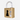 Gold padlock with a key on a white background