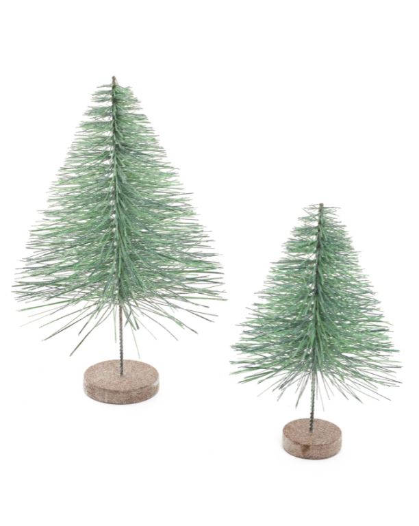 Enhance your holiday decor with our Large Deco Tree with Wood Base in Green. This stunning piece features a rich green finish that brings a vibrant, natural look to your festive displays.