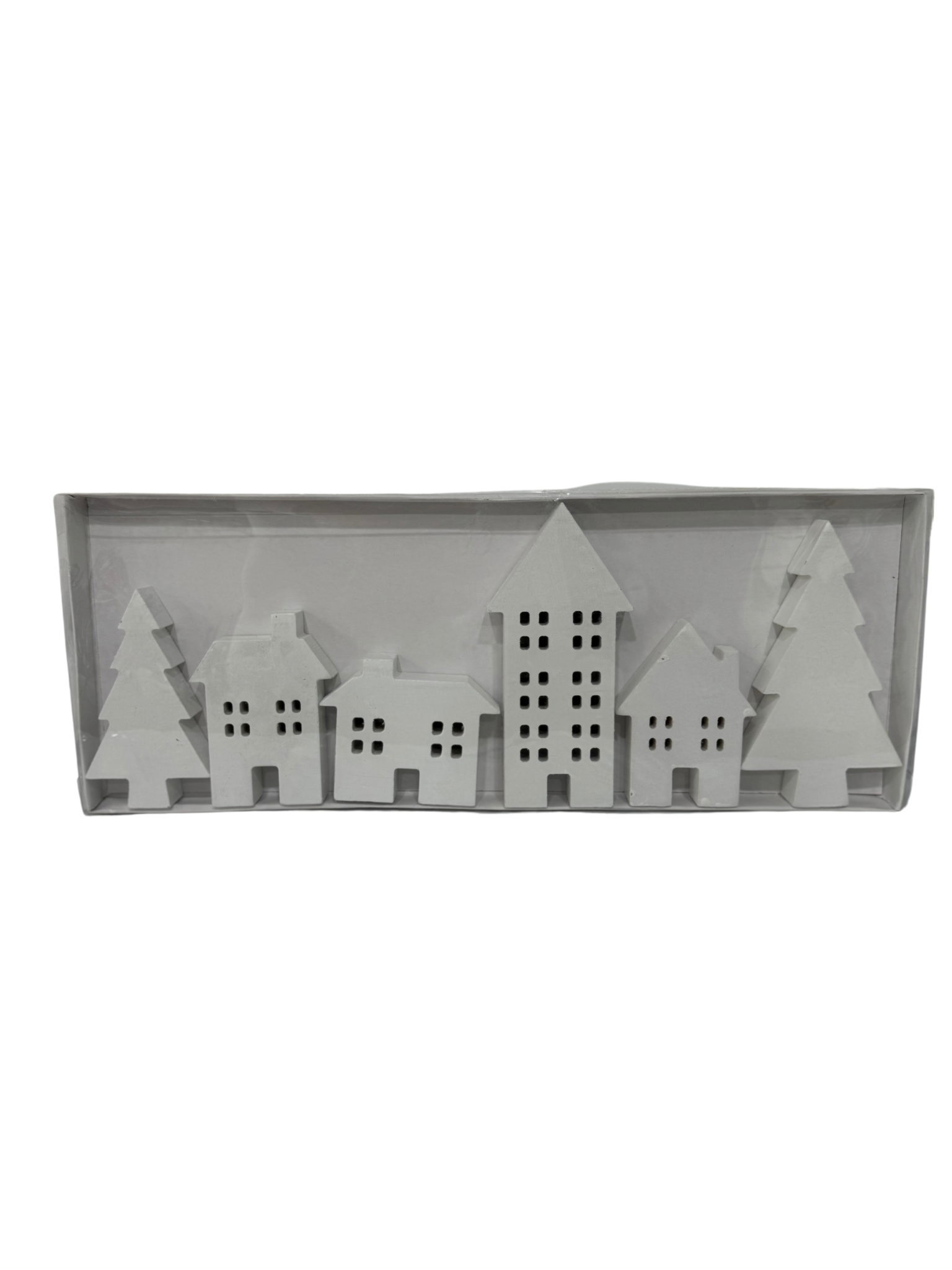 Create a cozy and inviting atmosphere with our White Wooden Deco Houses. This charming set features beautifully crafted houses in a crisp white finish, adding a touch of rustic elegance to your decor. Perfect for displaying on shelves, mantels, or tabletops, these decorative pieces are ideal for both seasonal and year-round styling.