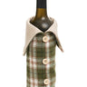 Dress up your holiday festivities with our Light Green Check Deco Wine Bottle Cover. This charming cover features a delightful check pattern in soft green hues, adding a touch of rustic charm to your wine gifting.