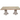 Wooden table with stone lion legs on a white background