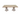 Wooden table with stone lion legs on a white background
