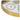 A pair of round plastic trays with a gold rim and floral motifs in the center.