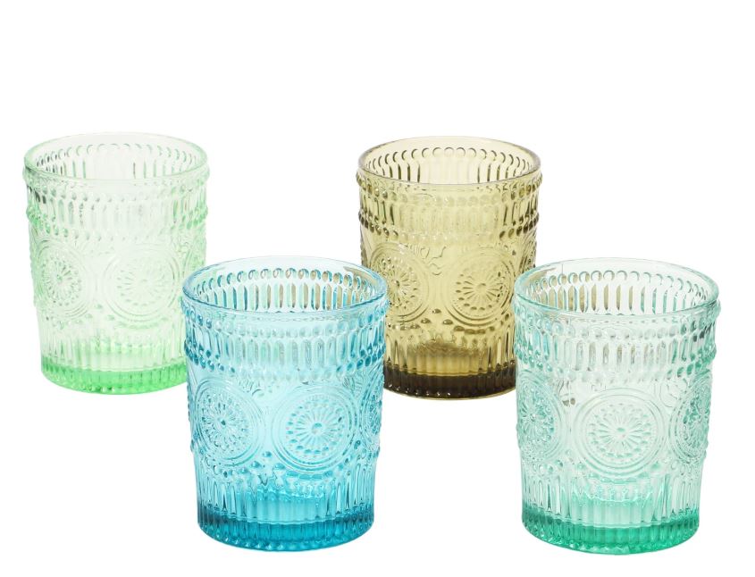 This delightful embossed drinking glass will be a enjoyable addition to your tableware selections. It is a unique glass that will be a charming addition to any table setting. Great for everyday use or entertaining, it is an excellent choice to complement any kitchen decor style.