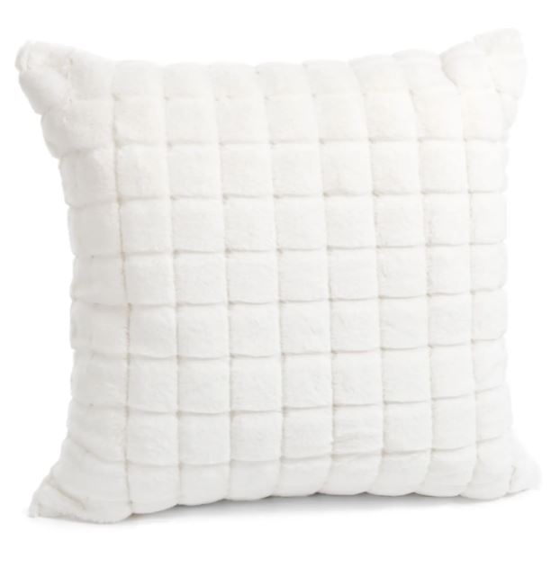 Add a touch of elegance to your home with our White Faux Rabbit Fur Cushion. This plush cushion is crafted from soft, high-quality polyester that mimics the luxurious feel of real rabbit fur, offering both comfort and style