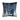 This square cotton velvet printed foil pillow is a celebration of winter's charm, depicted in a stunning navy blue and white color scheme. The front showcases a serene winter scene in white foil print, bringing a touch of festive elegance to any room. 