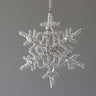 As shimmery as it is beautiful, this 2 dimensional glass bead and rhinestone snowflake ornament will add that winder wonderland sparkle to any holiday decor.