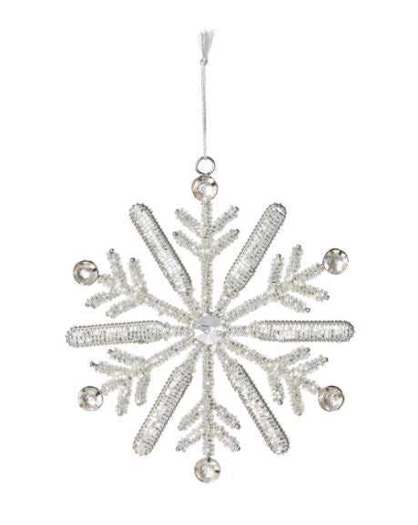 Bring a dazzling touch to your holiday decor with our Glitter and Gem Snowflake Ornament. This stunning piece features intricate snowflake designs adorned with sparkling glitter and radiant gems, creating a breathtaking display of light and shimmer. 