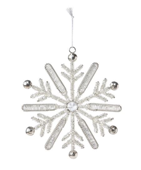 Bring a dazzling touch to your holiday decor with our Glitter and Gem Snowflake Ornament. This stunning piece features intricate snowflake designs adorned with sparkling glitter and radiant gems, creating a breathtaking display of light and shimmer. 