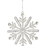 Bring a dazzling touch to your holiday decor with our Glitter and Gem Snowflake Ornament. This stunning piece features intricate snowflake designs adorned with sparkling glitter and radiant gems, creating a breathtaking display of light and shimmer. 