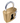 Gold padlock with a silver key on a white background