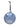 Hand Blown Top Glass Ornament, Delft Blue 100mm