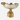 Decorative bowl with gold base and handles on a white background