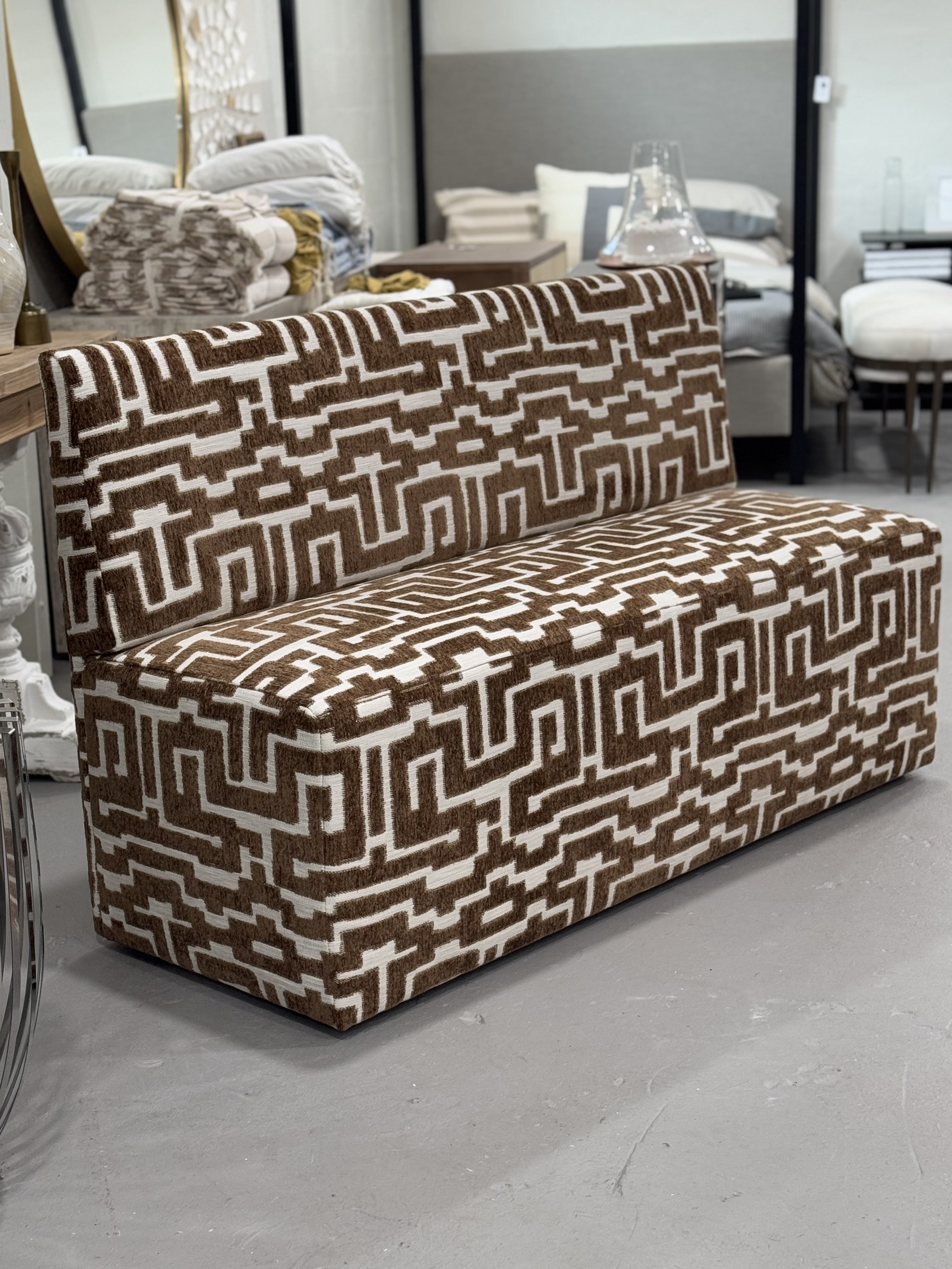 Cabo Bench in Santorini Fabric