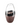 Clear glass vase with black and brown sand inside on a white background