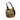 Wooden bucket with a black strap on a white background
